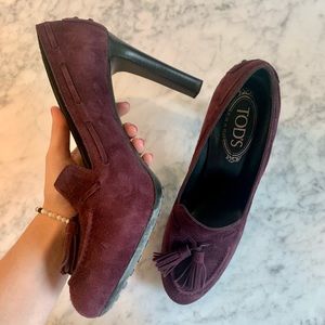 Beautiful suede Tod’s high heels